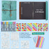 ZEEYUAN Scrapbooking Supplies Kits Leather Scrapbook Photo Album 8.5x11 inch Scrap Book 60 Pages, Leaf Pattern Photo Book Travelling Journal Scrap...