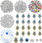 jodie 440 Pieces Evil Eye Beads Set Includes 120 20 Hand Charms 100 Plum Shaped Czech Crystal Spacer Bead Small Silver for Jewelry Making Earring ...