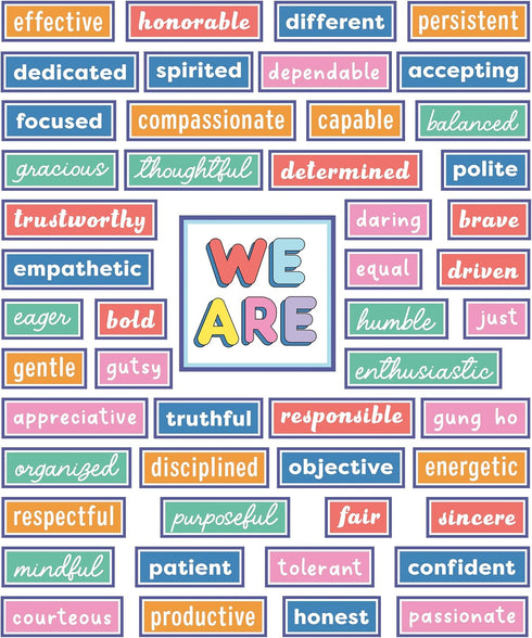 Carson Dellosa We Stick Together 52-Piece Pre-Punched Motivational Bulletin Board Set, 50 Positive Sayings and Reproducible Activity for Kids, Bul...