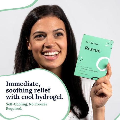 | Rescue Hydrogel Self Cooling Compresses | Eye Cooling Pads | Cooling Eye Patches | Cooling Eye Masks | Cold Eye Masks for Puffy Eyes | 6 Count |...