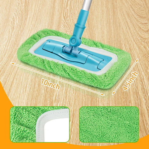 Reusable Dry Sweeping Cloths Microfiber Wet Mop Pads Compatible with Swiffer Sweeper Mop Replacement Sweeping Mopping pad Refills for Hardwood Sur...