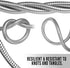 Tardigrade Steel Hose 5FT Metal Garden Hose Short - 304 Stainless Steel Water Hose 5 FT Dog Chew Crush Proof, Flexible, Heavy Duty Brass No Kink, ...