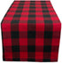 DII Buffalo Check Collection, Classic Farmhouse Table Runner, 14x108, Red & Black...