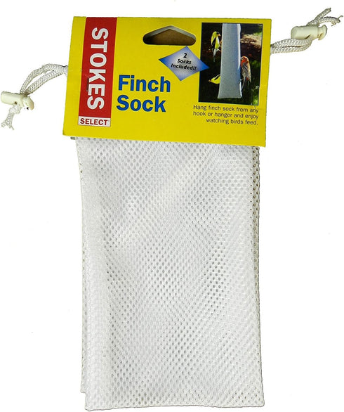 Stokes Select Large Finch Sock Bird Feeder with Drawstring, White (Set of Four Large)...