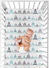 Navy Blue, Aqua and Grey Aztec Baby or Toddler Fitted Crib Sheet for Mountains Collection by Sweet Jojo Designs...