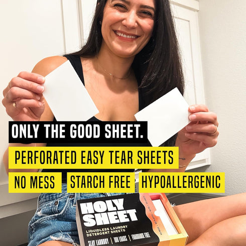 Laundry Detergent Sheets, Fragrance-Free, Hypoallergenic, Eco & Earth Friendly, No Plastic Jug, Pre-measured, Concentrated sheet, Mess Free, Light...