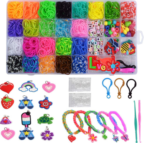 Yestrong 2000+Rubber Band Bracelet Kit, Loom Bracelet Making Kit, Rubber Bands Refill Loom Set, Rubber Bands for Bracelets Making Kit...