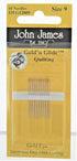 John James Gold'n Glide Quilting Needles-Size 9...