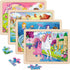 Wooden Puzzles for Kids Ages 4-6, 4 Packs 24 PCs Unicorn Mermaid Princess Fairy Jigsaw Puzzles, Preschool Educational Brain Teaser Toys for Girls ...