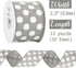 MEEDEE Grey Ribbon with Polka Dots Grey Burlap Ribbon 2.5 Inch Grey and White Ribbon Gray Wired Ribbon for Baby Shower Wreath Farmhouse Decor Door...