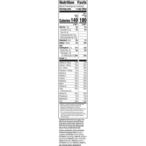 Cookie Crisp Breakfast Cereal, Chocolate Chip Cookie Taste, Made with Whole Grain, 10.6 oz...