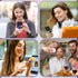 9 Pieces Cell Phone Grip Holder Collapsible Phone Holder Colorful Self-Adhesive Finger Ring Sublimation Phone Holders for Smartphone and Tablets (...