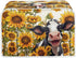 Sunflower Cow Printed Toaster Cover for 4 Slice Bread Maker, Anti Fingerprint Oven Dust Protector, Small Kitchen Appliance...