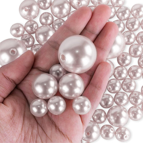 Super Z Outlet Elegant Glossy Polished Pearl Beads for Vase Fillers, DIY Jewelry Necklaces, Table Scatter, Wedding, Birthday Party Home Decoration...
