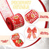 6 Rolls 30 Yards Christmas Wired Ribbon 2 Inch Gingerbread Christmas Ribbons Xmas Red Candy Cane Ribbon Swirl Burlap Gift Wrapping Ribbon for Chri...