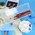 3 Pack Translucent Plastic Paint Brush Holder, Long Paint Brushes Watercolor Pens Pencils Drawing Tools Storage Box Container Case(13" x 2.8" x 1....