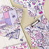 Vera Bradley Assorted Binder Paper Clip Set of 24, Includes Small and Large Paperwork Clamps with Desktop Organizer, Hummingbird Ditsy...
