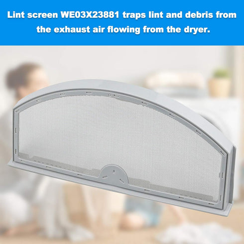 Upgraded WE03X23881 Dryer Lint Screen Filter Replacement for GE Dryer, GTD65EBSJ3WS GTD33EASK0WW GTD42EASJ2WW GTD42GASJ2WW GTD45EASJ2WS PS11763056...