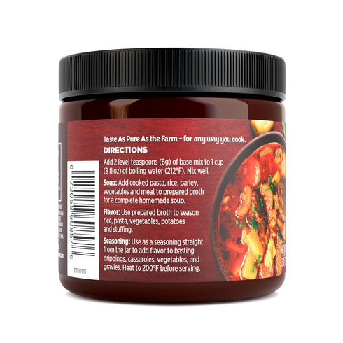 Orrington Farms Beef Flavored Broth Base, Granulated Beef Flavored Bouillon, Versatile Usage, Season-To-Taste, Easy-To-Store, 12 oz Jar (Pack of 1...
