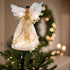 Kurt Adler Lighted Christmas Tree Treetop, 10-Lights, African American Angel, Ivory & Gold, 12in...
