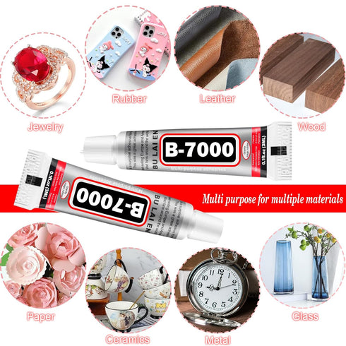 B7000 Glue Clear Adhesive Jewelry Bead B-7000 Glue for Jewelry Rhinestone DIY Cell Phone Repair Clothes Glass Metal Stone Beads Wooden Small Part ...