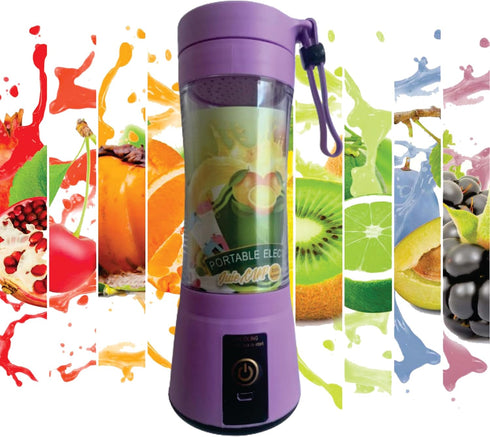 Mueller Austria 380ml USB Rechargeable Battery Blender for Shakes and Smoothies, with 22000 RPM Motor, 3 Stainless Steel Blades, BPA-Free, Pink...