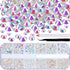 2000 Pieces Flat Back Gems Rhinestones 6 Sizes (1.5-6 Mm) Round Crystal Rhinestones with Pick up Tweezer and Picking Pen for Crafts Nail Clothes S...