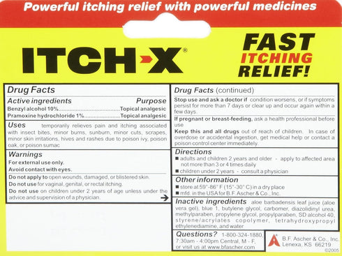 Itch-x Fast-Acting Anti-Itch Gel, 1.25 Oz...