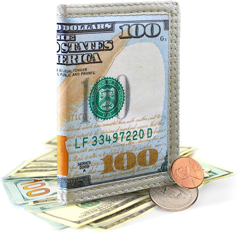 $100 Trifold Wallet - US Dollar Bill Wallet for Men - Money Wallet for Women - Leather Wallet with Card Slot and ID Window - Billfold Wallet for T...