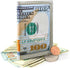$100 Trifold Wallet - US Dollar Bill Wallet for Men - Money Wallet for Women - Leather Wallet with Card Slot and ID Window - Billfold Wallet for T...