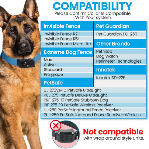 Nylon E Collar Replacement Strap - Shock Collar Replacement Collar, Fence Collar Replacement, Compatible with Pet Safe & Invisible Fence & Fits Mo...