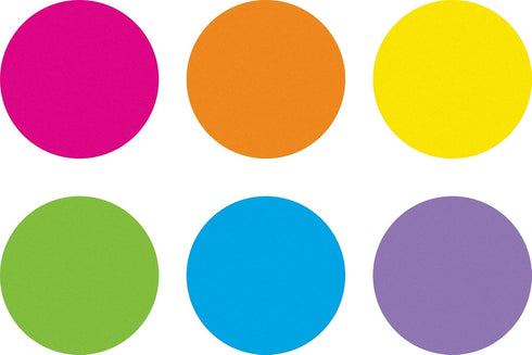 Teacher Created Resources Spot On Dry-Erase Desktop Writing Spots Bright Circles, 10-1/2"...
