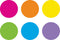 Teacher Created Resources Spot On Dry-Erase Desktop Writing Spots Bright Circles, 10-1/2"...