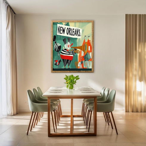 Posterizer 1 pcs-vibrant lively poster-New Orleans vintage music scene 4-Adventure Wall Art-Musical Art Collection-Gift for Men Women Entrepreneur...