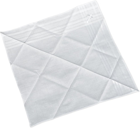Boys First Holy Communion Tie and Hanky Set with Cross– Pre-tied White Tie and Folded Handkerchief Embroidered with the Cross for 1st Communion, B...