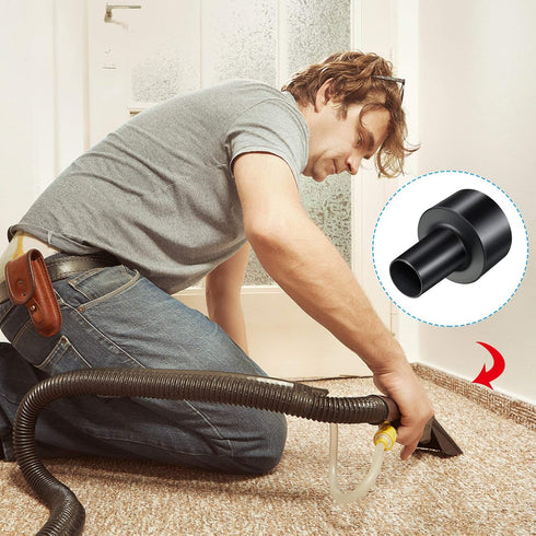 2 Pieces WS25011A 2-1/2-Inch to 1-1/4-Inch Universal Vacuum Hose Adapters Dry Wet Vacuum Adapter in Black Vacuum Cleaner Adapter Replacement Acces...