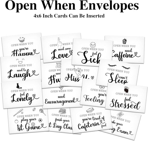 Open When Envelopes, University College Gifts, Leaving Home Gift, Custom Going Away to College Gift, College Daughter Son Gift, 16 Envelopes (B01H...