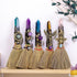 Natural Crystal Magic Sweeper Coloured Fluorite Tower Broom 7.08"-7.87" Healing Crystal Point Witch Altar Supplies for Crystal Therapy Cleaning Be...
