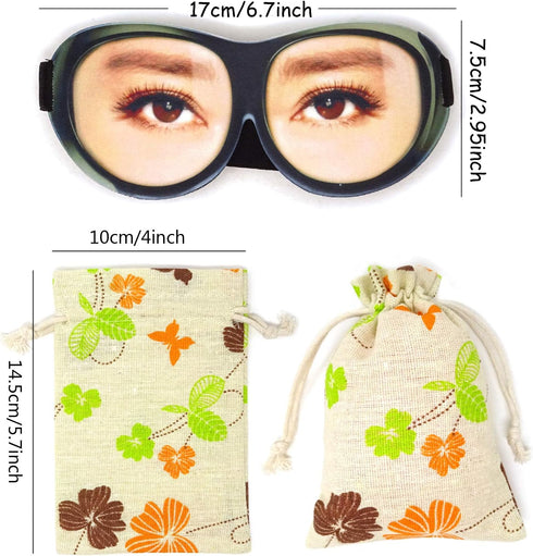 Honbay 3D Funny Eyeshade Soft Sleep Eye Mask with Adjustable Head Strap for Travel, Game, Party, Rest, Sleeping (Woman)...