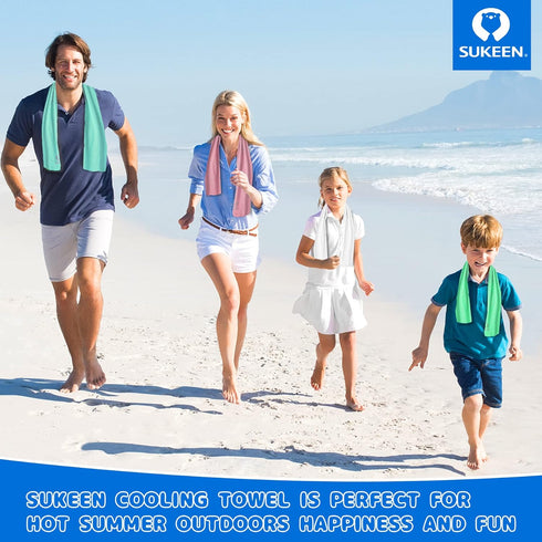 Sukeen Mini Cooling Towel(31 "x9),Kids Cooling Towel,Ice Towel,Soft Breathable Chilly Towel,Microfiber Towel for Boys and Girls Shool,Sport,Runnin...