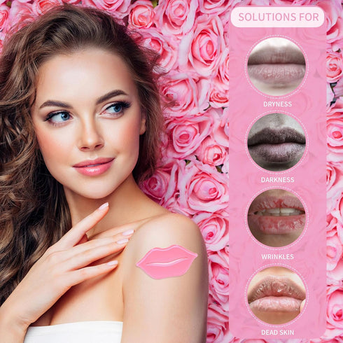 Lip mask, Collagen Moisturizing Lip Masks for Dry Lips, 32 PCS Hydrating Lip Plumping Mask for Chapped, Fine Lines, Lip Hydration Treatment, Lip M...