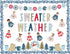 Whaline 85Pcs Winter Bulletin Board Decoration Kit Xmas Tree Snowmen Snowflake Cutouts with Glue Point Christmas Holiday Classroom Bulletin Border...