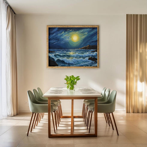 Posterizer 1 pcs- beach and the sea-abstract art 10-Landscape & Nature Art-Floral Botanical Art- Decor for Home & Office- unframed wall art...