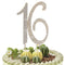 16 Cake Topper Gold Metal Cake Toppers for 16th Birthday or Anniversary Party Cake Decor...