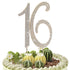 16 Cake Topper Gold Metal Cake Toppers for 16th Birthday or Anniversary Party Cake Decor...