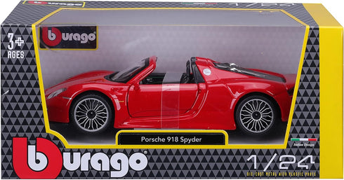 Bburago 1:24 Scale Porsche 918 Spyder Diecast Vehicle (Colors May Vary)...