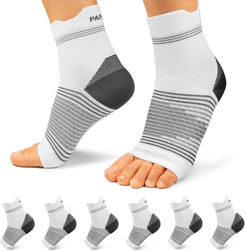 PAPLUS Ankle Brace Compression Socks (6 Pairs) for Men and Women. Plantar Fasciitis Socks with Foot Arch Support for Pain Relief...