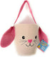 Greenbrier Fabric Bunny Easter Basket (Pink)...