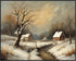 Posterizer 1 pcs-snowy winter nature scene in oil painting style-1-Landscape & Nature Art-GIft for Men Women Teens-Living Room Bedroom Decor- unfr...