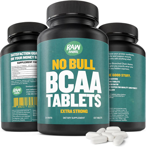BCAA Tablets 1000 mg - Branched Chain Amino Acids Supplement for Muscle Recovery & Energy - Pre or Post Workout BCAAs for Men & Women - 120 Pills ...